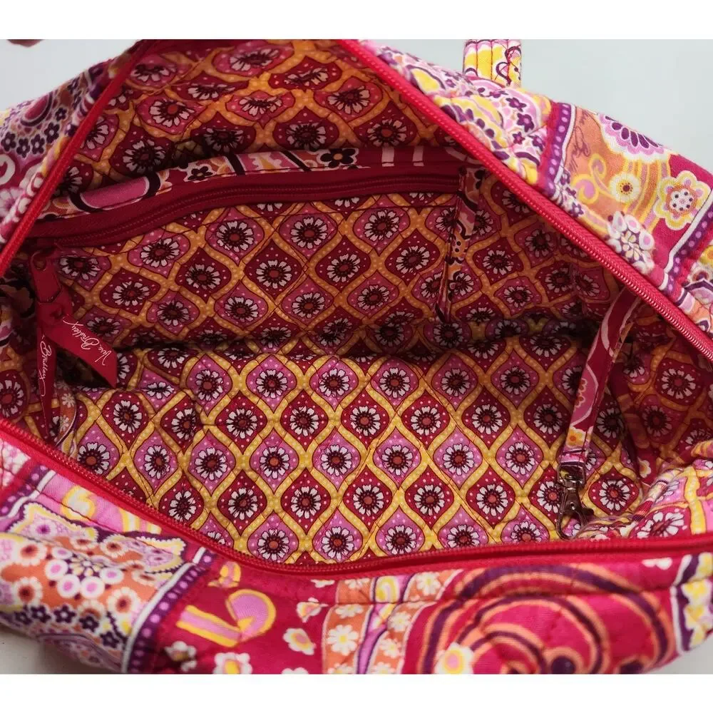 Vera Bradley Raspberry Fizz Rare Retired Quilted Shoulder Bag Mini Duffle Y2K